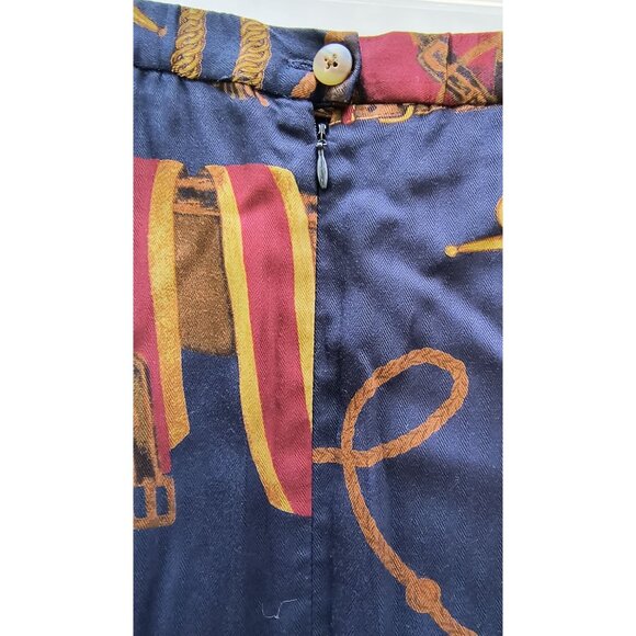 Pendleton Vintage Equestrian Print Rayon Skirt 20W Plus Size - Picture 7 of 8